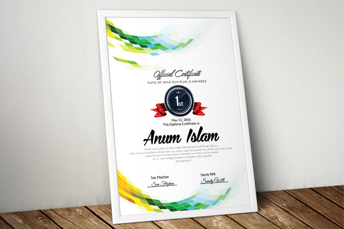 10 Minimal Certificates & Diplomas, a Stationery Template by Design Up (Photo 7 of 11)