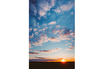 Sunset Sunrise Over Field Or Meadow, a Nature Photo by Our Amazing World