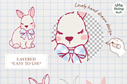 Coquette Easter Clipart | Hand Drawn, an Animal Illustration by TitaLivingArt (Thumbnail 8 of 12)