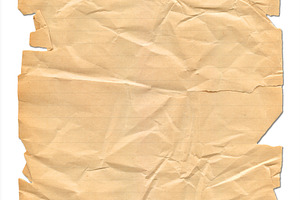 Brown crumpled lined paper isolated on white, a Background Photo by GoodGoods