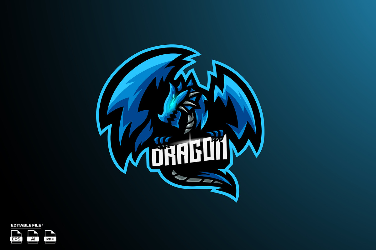 Dragon Esport Mascot Logo Design, a Branding & Logo Template by LOGTURNAL