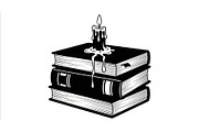 Vintage Book Stack Candle Bundle, an Illustration by jahid234 (Thumbnail 9 of 31)