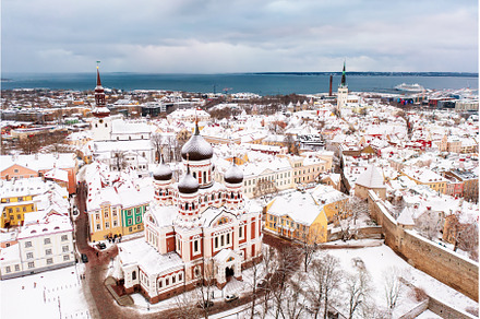 Aerial View of Tallinn in winter, an Architecture Photo by Nature and travel