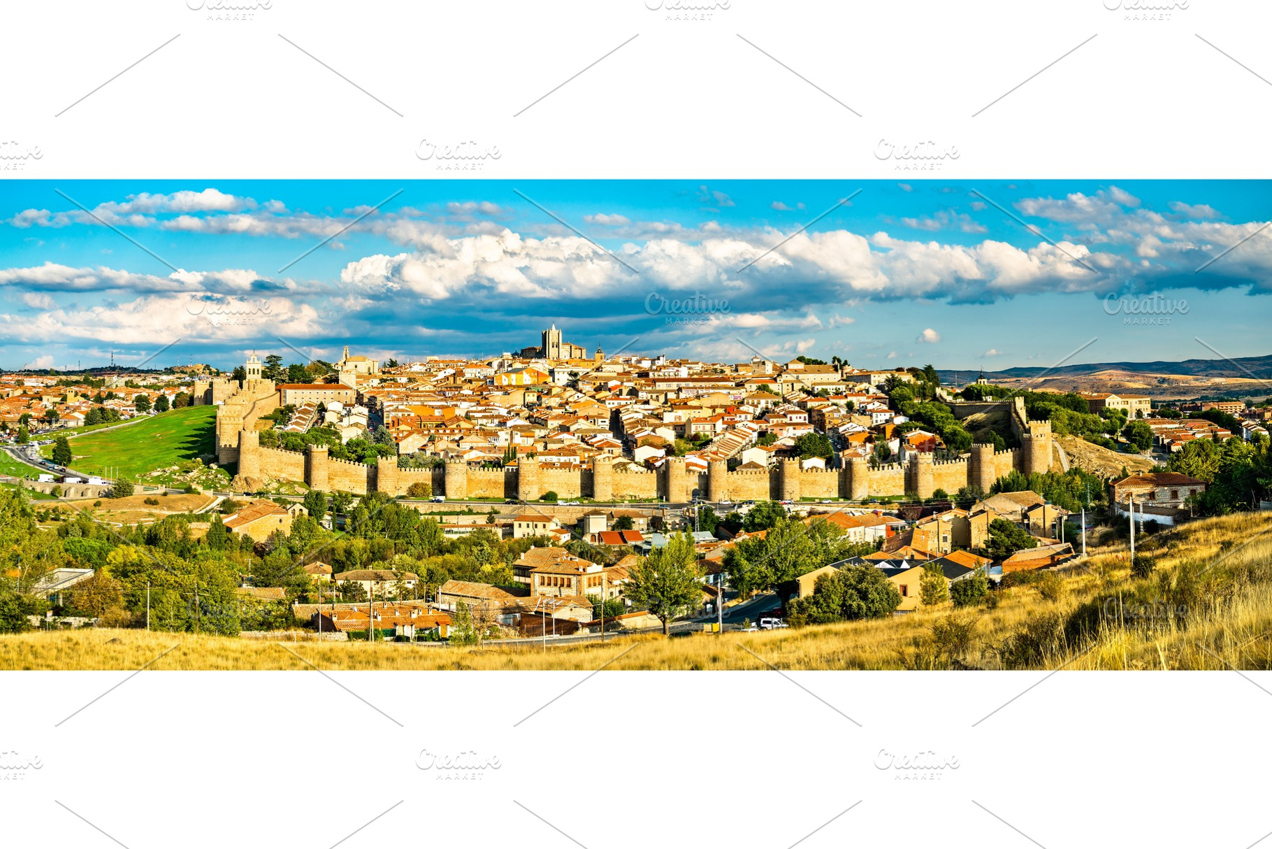 Avila with medieval walls in spain containing avila, spain, and architecture, an Architecture Photo by Leonid Andronov