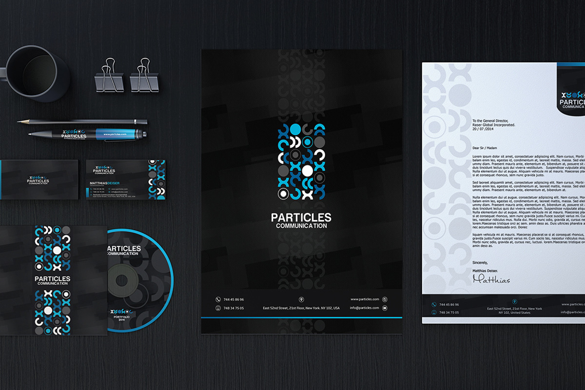 Black And Blue Corporate Identity, a Stationery Template by Marvel (Photo 3 of 5)
