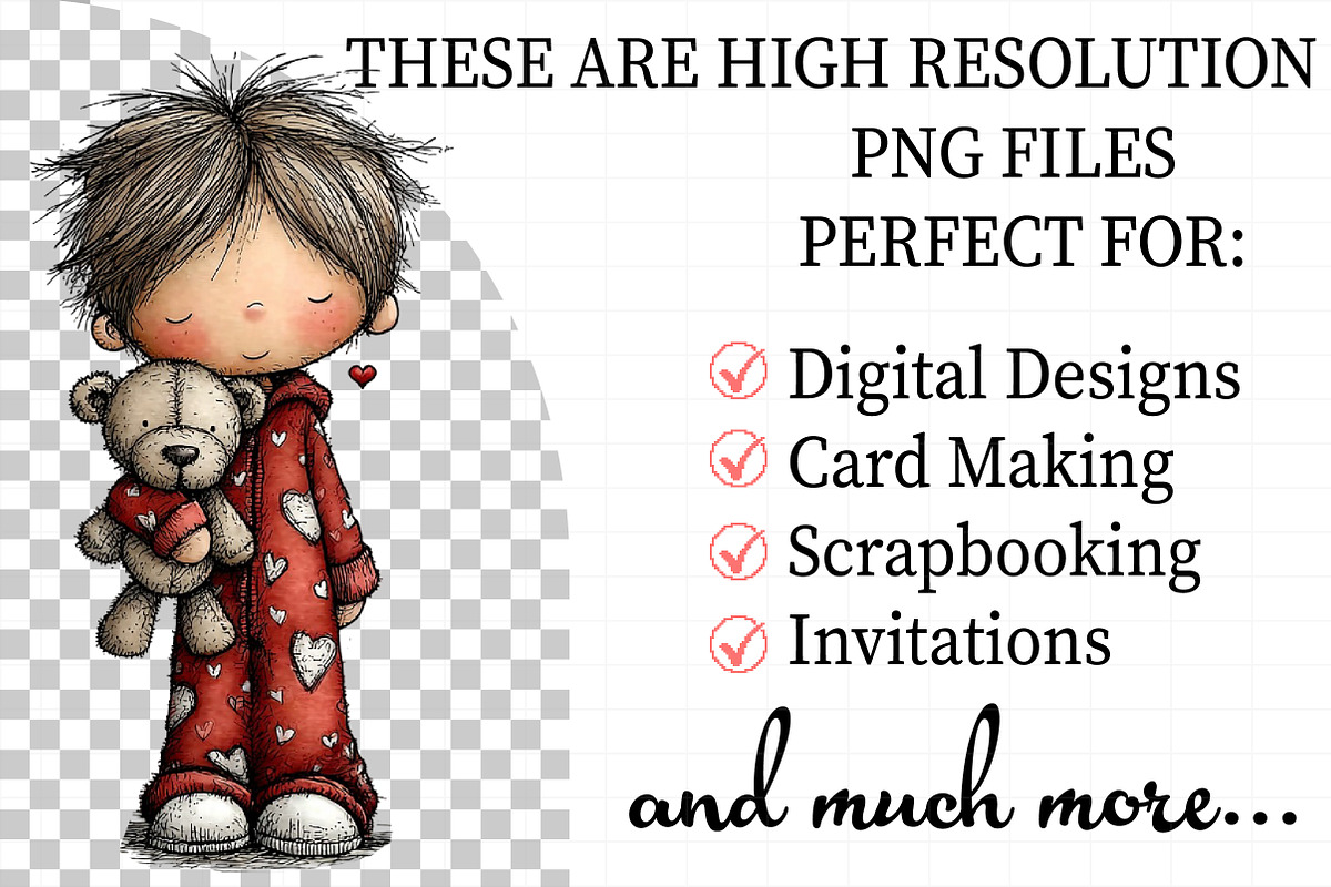 Whimsical Valentine Boy Clipart Bund, an Illustration by Daily.Designs (Photo 2 of 7)