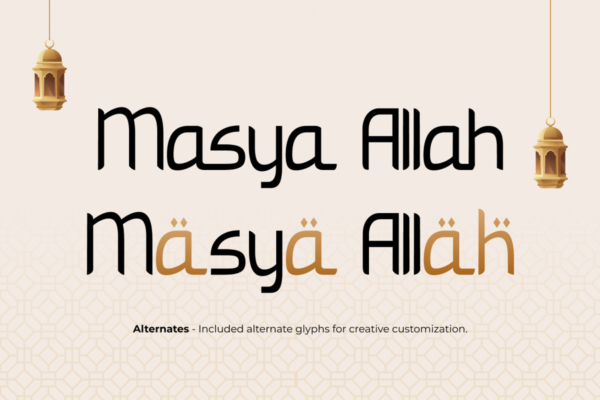Al Ammara Islamic Font, a Sans Serif Font by Vadovastd (Photo 3 of 7)