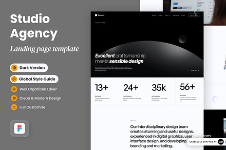 Skyword - Studio Agency Landing Page, a Landing Page Template by SLAB! Design
