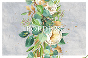 Pink & white flowers- watercolor set, a Decorative Illustration by Pamyatka Shop (Thumbnail 8 of 9)