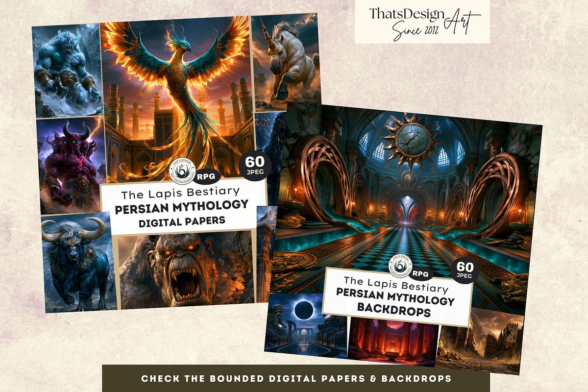 The Lapis Bestiary Fantasy Cliparts, a Decorative Illustration by ThatsDesignArt (Photo 17 of 17)