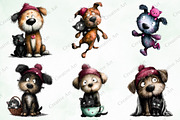 Whimsical Valentine Black Dog & Cat, an Illustration by Creative Art (Thumbnail 2 of 9)