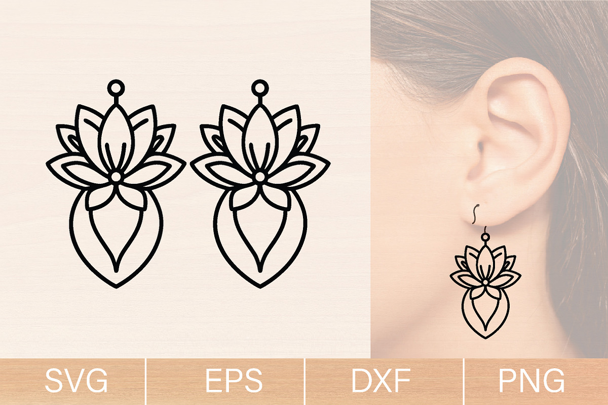 Wildflower Earrings SVG Bundle, an Object Graphic by jannatulpakhi (Photo 3 of 6)
