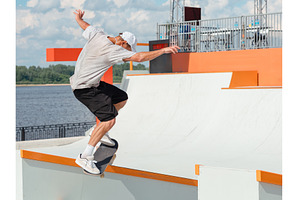 Young man doing jump trick on, a Sports & Recreation Photo by Fascinadora