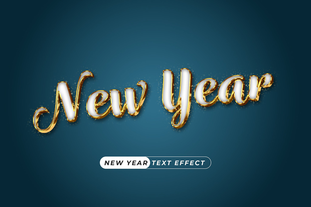 New Year Text Effect, a Layer Style Add-On by studiogstock (Photo 1 of 2)