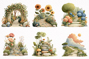Whimsical Summer Pathway Clipart, an Illustration by DreamArtGraphic (Thumbnail 4 of 8)