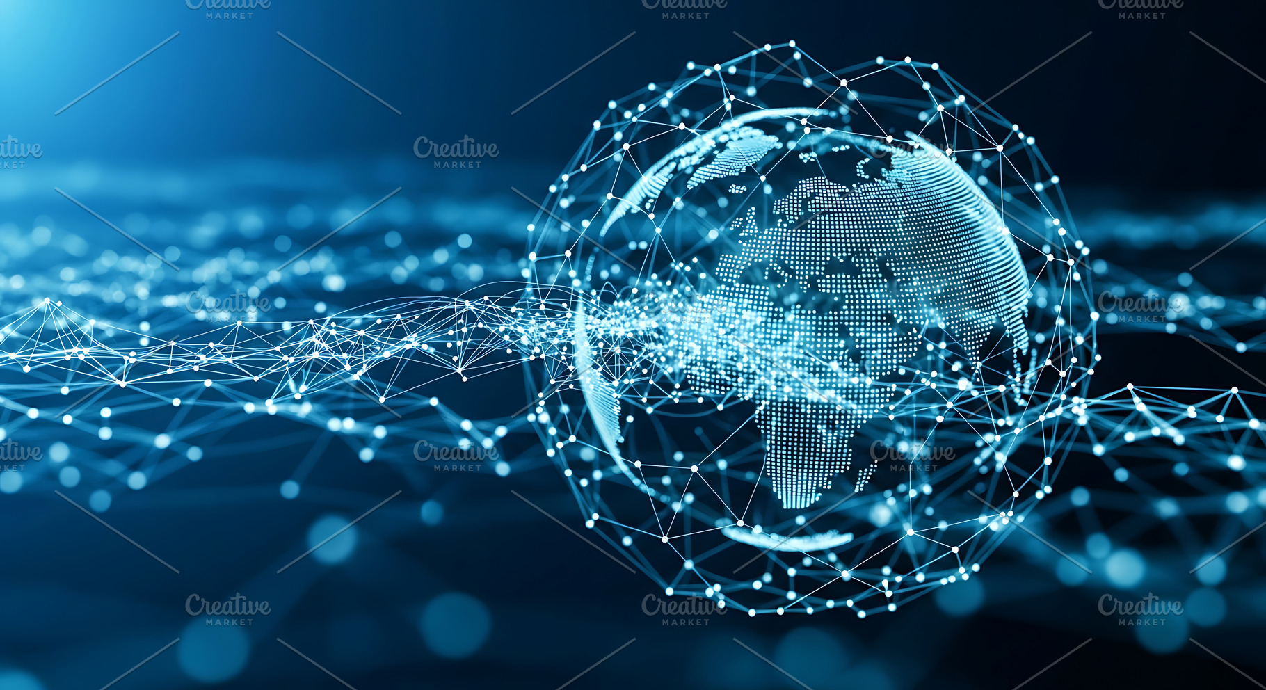A futuristic illustration of a globe, a Technology Photo by Artonix