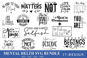 Mental Health Recovery SVG Bundle, an Object Graphic by FiveStarCrafting