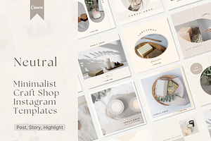 Beige Craft Shop Instagram Template, a Social Media Template by NoheaDesignShop