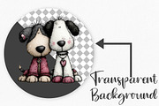 Watercolor Valentines Dog Clipart, an Illustration by Canvas Craft (Thumbnail 2 of 6)