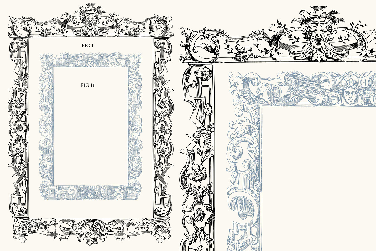 Grotesque Vintage Ornate Borders, a Decorative Illustration by Century Library (Photo 4 of 12)