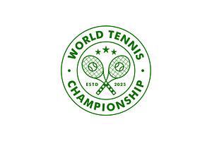 Tennis Sport Emblem Badge Logo, a Branding & Logo Template by Buqancreative