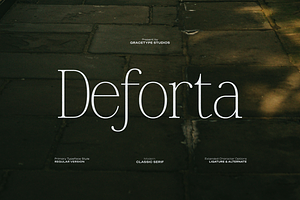 Deforta | Classic Serif, a Serif Font by gracetype_studio
