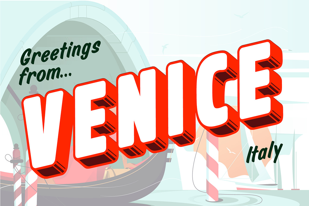 Greetings From Font, a Sans Serif Font by Loudoun Design Co. (Photo 5 of 6)