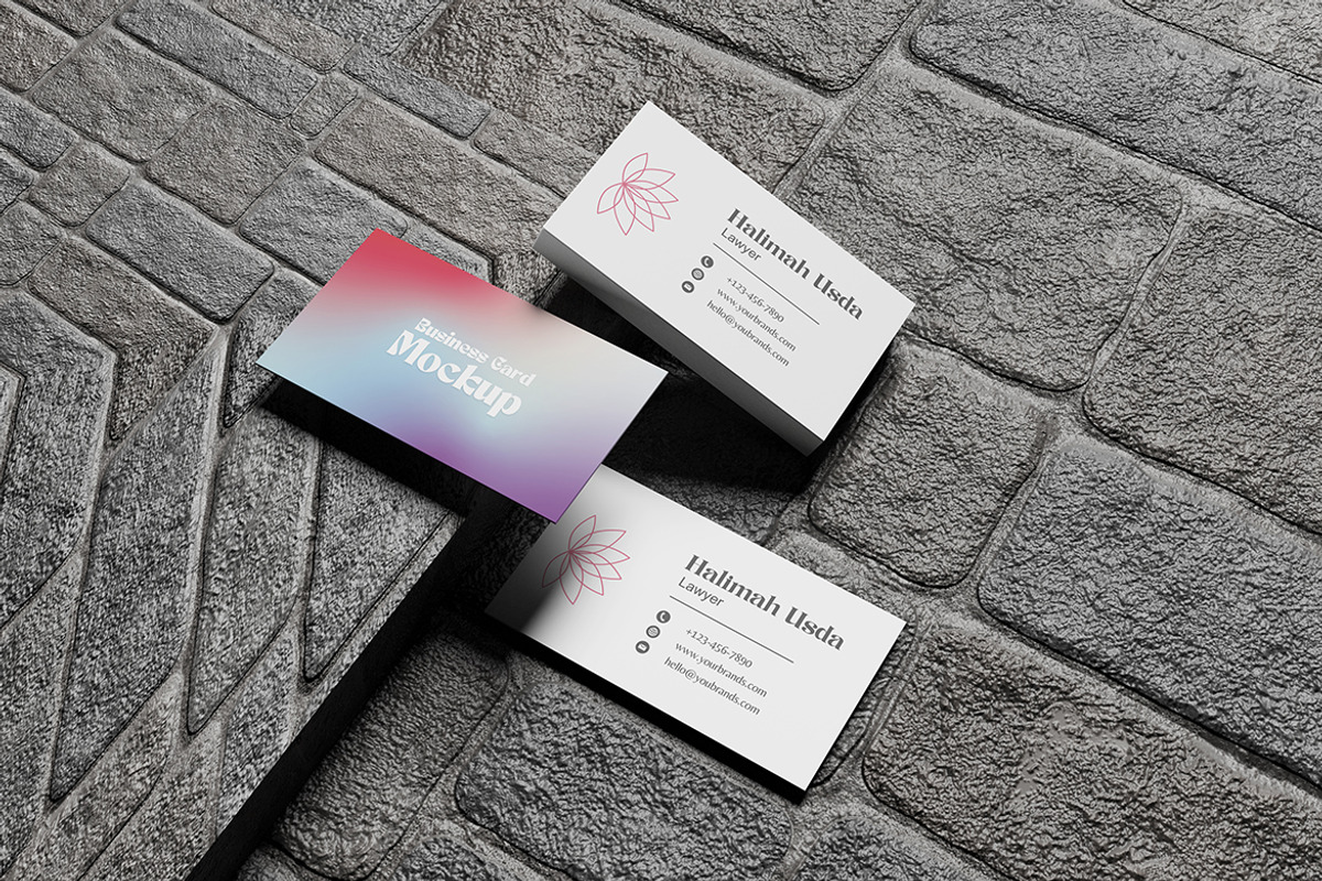 Realistic Business Card Mockup, an Advertising Mockup by My Code Std (Photo 5 of 6)