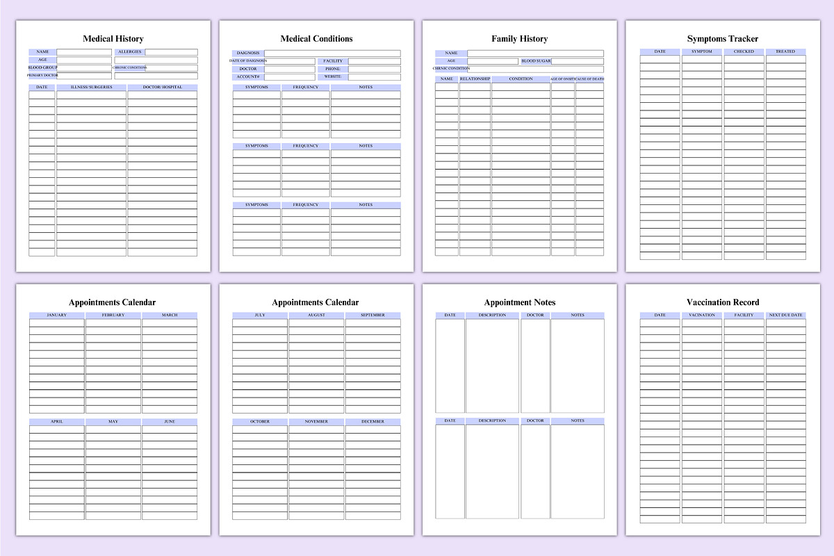 2025 Medical Planner For Canva, a Stationery Template by Shumaya (Photo 4 of 7)