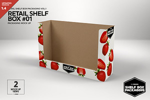 Retail Shelf Box 01 Packaging Mockup