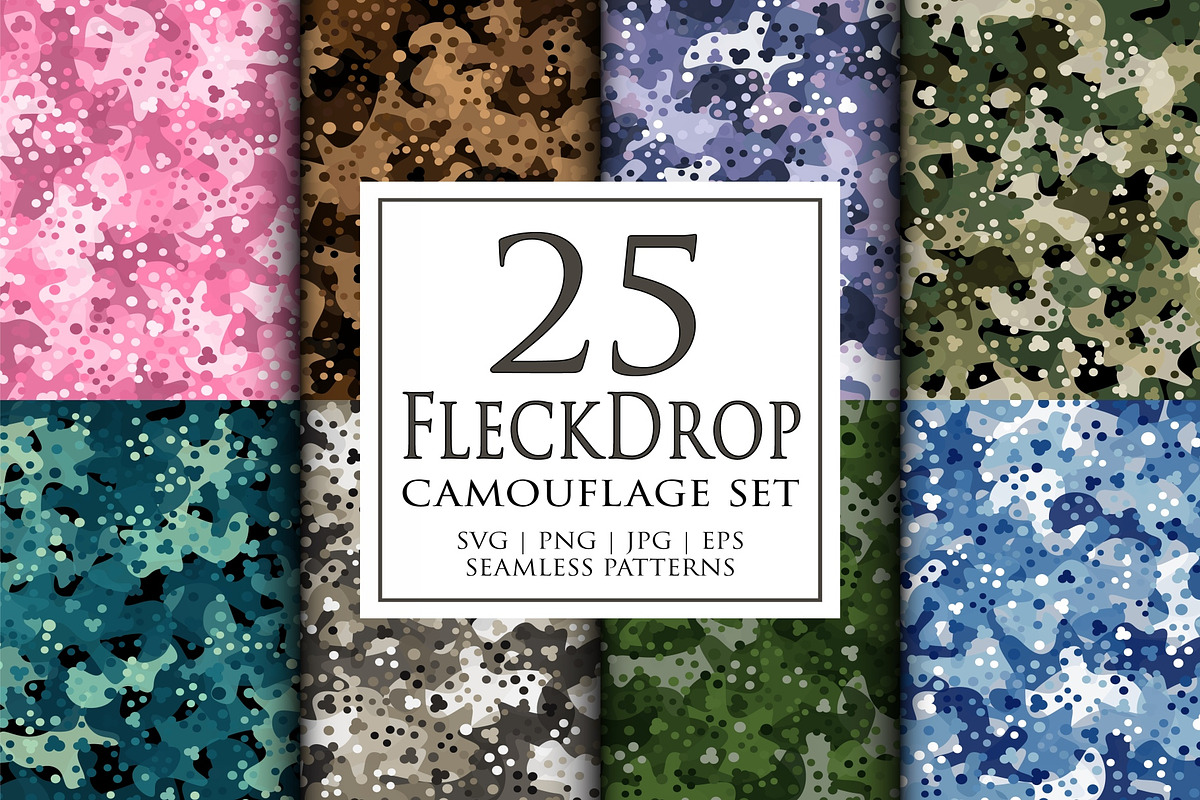 Fleck drop style seamless camouflage, a Pattern Graphic by ArchonDigitalShop (Photo 1 of 7)