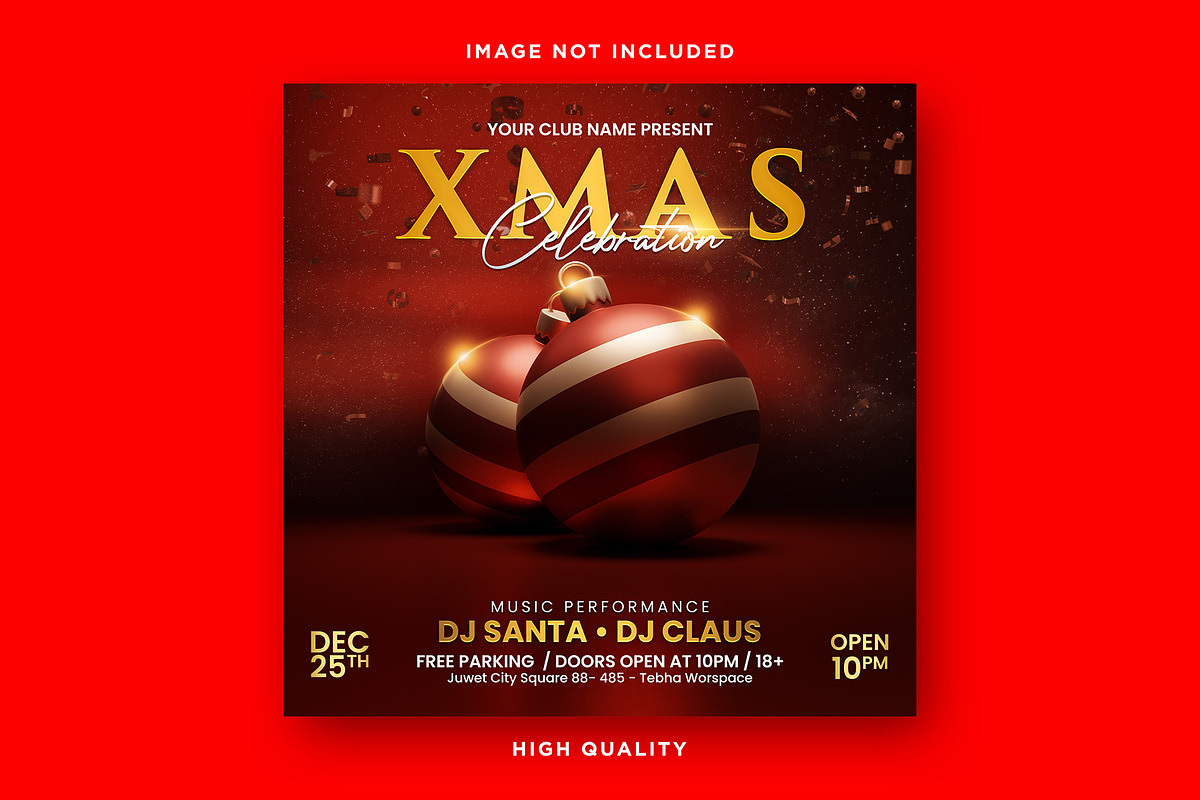 Christmas Flyer Template, a Templates & Theme by Designbuys (Photo 5 of 9)