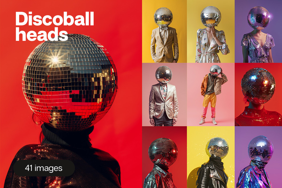 41 Disco ball heads, a Person Photo by Handmadefont (Photo 1 of 9)