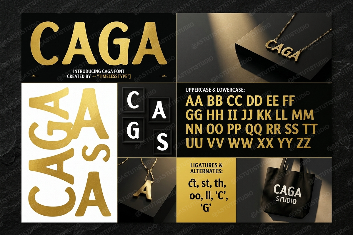Caga - Elegant Modern Serif Typeface, a Serif Font by Astuti Studio (Photo 4 of 25)