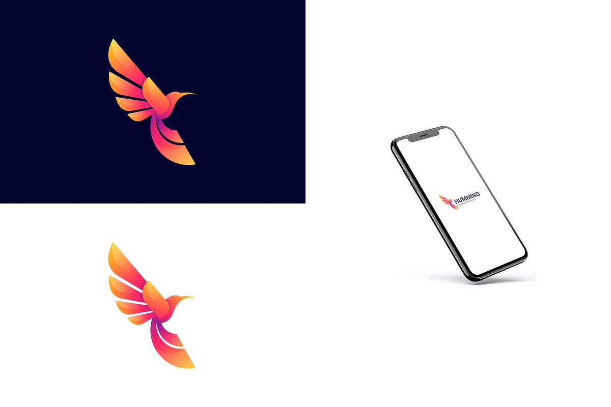 Gradient Modern Humming Bird Logo, a Branding & Logo Template by Artnivora.Std (Photo 3 of 4)