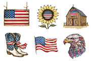 American Flag Sublimation Design, an Illustration by CreationArt (Thumbnail 5 of 5)