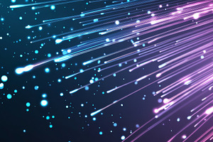 Neon banner with blue and purple lig, a Photo by Dvoevnore photos