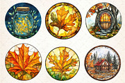 Round Stained Glass Autumn, an Illustration by Dream Creation (Thumbnail 4 of 6)