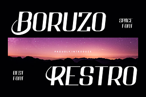 Boruzo Restro - Space & Modern Font, a Sans Serif Font by QR Design Studio