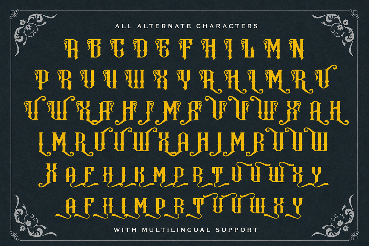 Hewina - Victorian Display Font, a Blackletter Font by StringLabs (Photo 8 of 8)