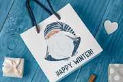 Gnomes and Snowflakes - Clip Art Set, a Decorative Illustration by Tati Bordiu Digital (Thumbnail 4 of 6)