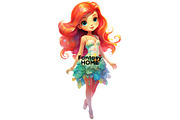 Little princess mermaid cliparts, an Object Graphic by JuliaStarArt-FantasyHome (Thumbnail 2 of 8)