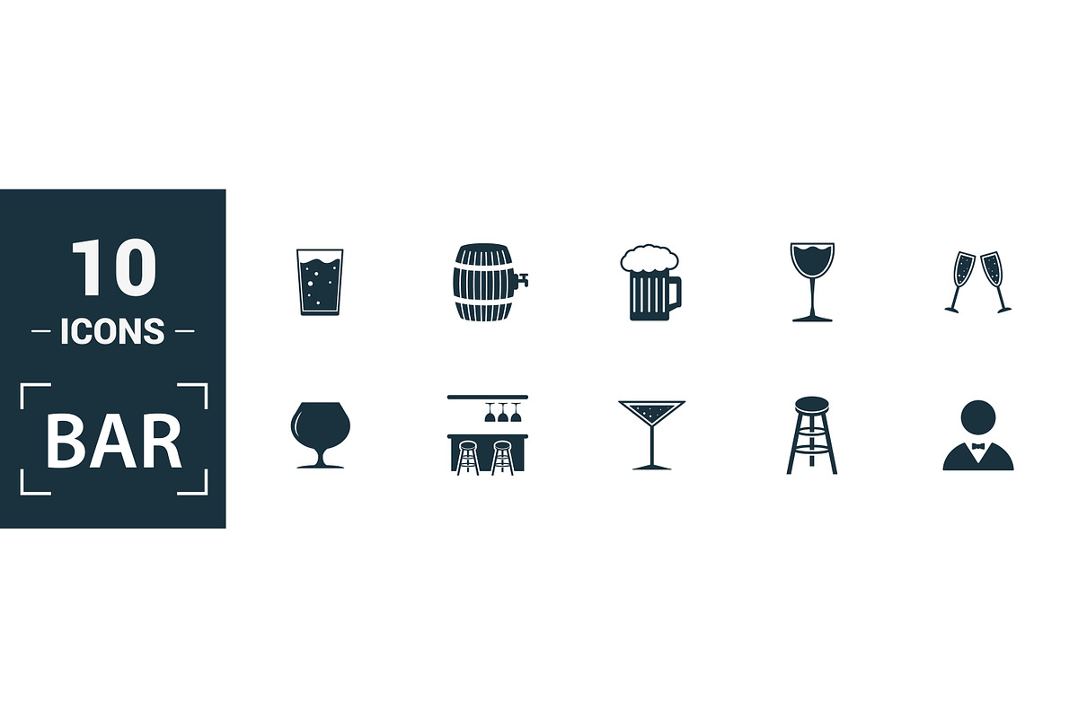 Bar Filled Icon Set, an Object Graphic by Aimagenarium@gmail.com (Photo 3 of 3)