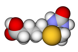 Biotin (vitamin H or B7) 3D, a Healthcare Illustration by Leonid Andronov