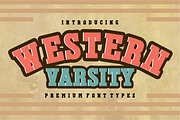 Western Varsity Font - Vintage Style, a Slab Serif Font by KiddoGlyphs Studio (Thumbnail 1 of 5)