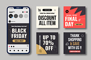 Modern Black Friday Social Media, a Social Media Template by MightyDesign (Thumbnail 2 of 8)