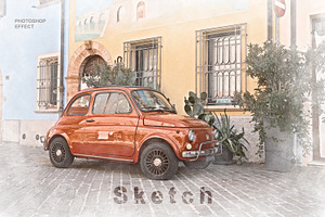 Artistic Watercolor Sketch Effect