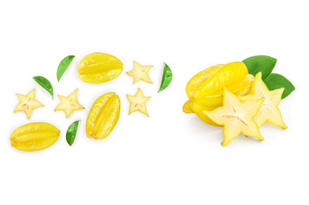 Carambola or star-fruit isolated on, a Food & Drink Photo by NataPhoto