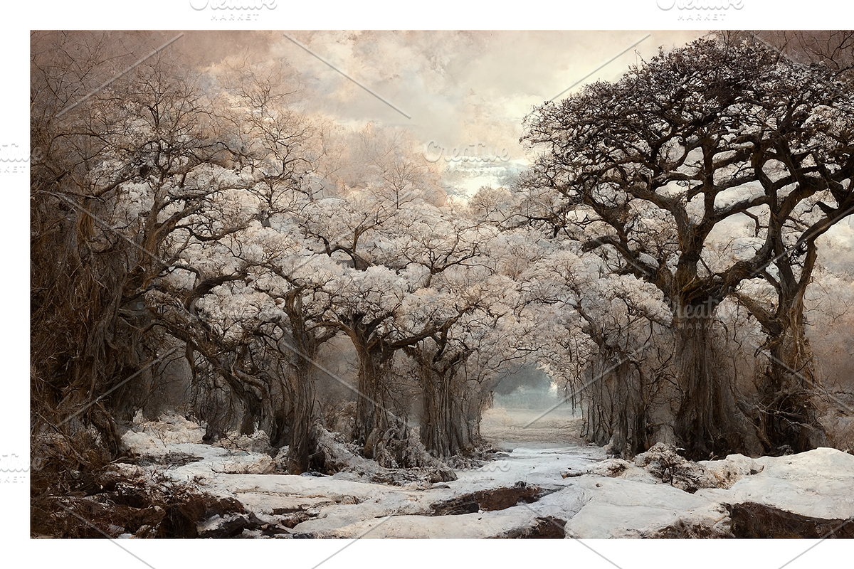 Wipe Co - Rococo Winter Landscapes, a Decorative Illustration by milatovar (Photo 11 of 16)