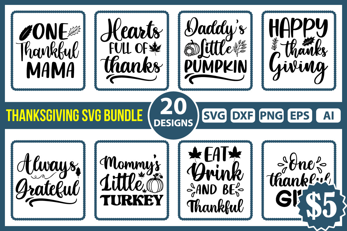 Thanksgiving Mega SVG Bundle, an Object Graphic by FunnySVGCrafts (Photo 8 of 11)